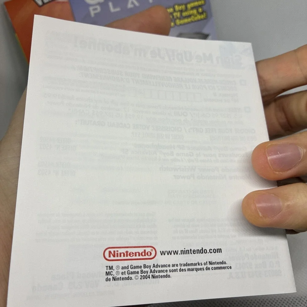 Pokemon Fire Red Leaf Green Game Boy Advance Promo Poster + Nintendo Powr Insert